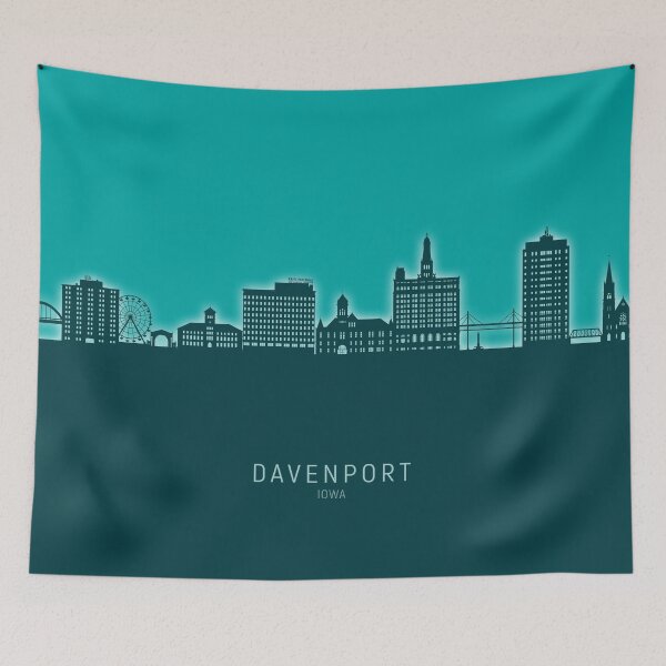 Item preview, Davenport Iowa Skyline designed and sold by ArtPrints.