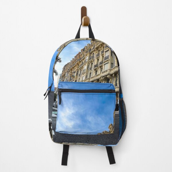 Item preview, French yellow building in Nice with blue sky designed and sold by DeVeauDesign.