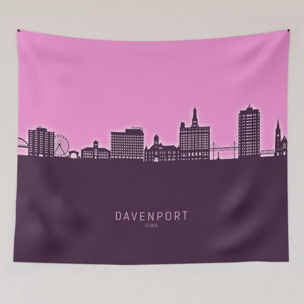 Item preview, Davenport Iowa Skyline designed and sold by ArtPrints.