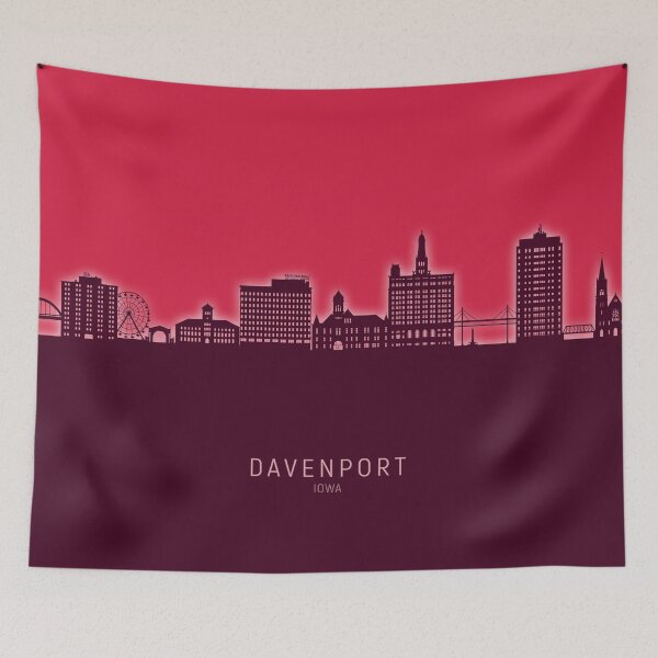 Item preview, Davenport Iowa Skyline designed and sold by ArtPrints.