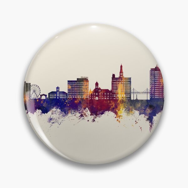 Item preview, Davenport Iowa Skyline designed and sold by ArtPrints.