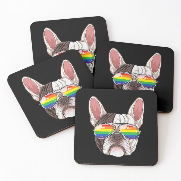 Item preview, French Bulldog Gay Pride Flag Sunglasses Lgbt designed and sold by DominicIHolland.