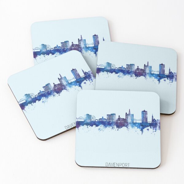 Item preview, Davenport Iowa Skyline designed and sold by ArtPrints.