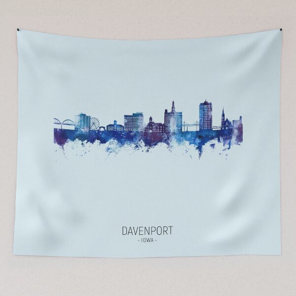 Item preview, Davenport Iowa Skyline designed and sold by ArtPrints.