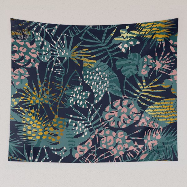 Item preview, Green Leaves With Leopard And Tiger Print designed and sold by FranzNCandy.