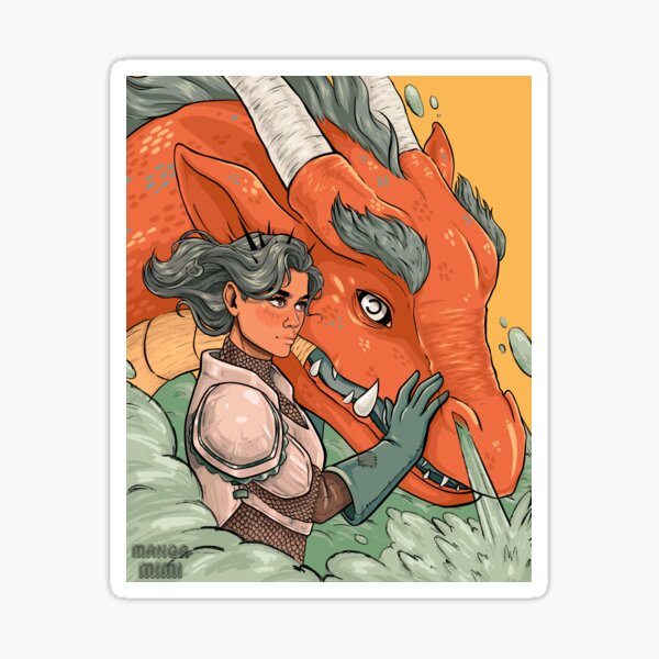Knight and Dragon Sticker