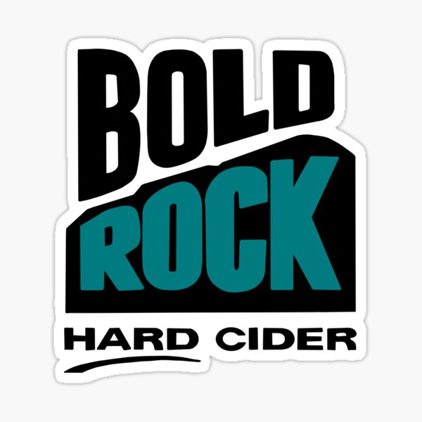 Bold Rock Mountain Block Logo Full Color Sticker