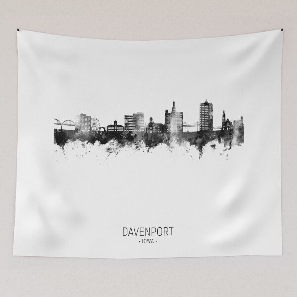 Item preview, Davenport Iowa Skyline designed and sold by ArtPrints.