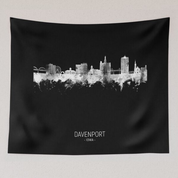 Item preview, Davenport Iowa Skyline designed and sold by ArtPrints.