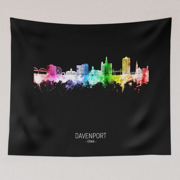 Item preview, Davenport Iowa Skyline designed and sold by ArtPrints.