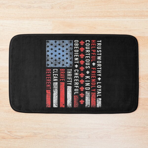 Artikelvorschau, Vintage US-Amerika Flagge Scouting Scout Law T-Shirt entworfen und verkauft von BeulahHoppe.