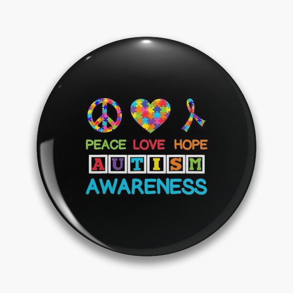 Item preview, Peace Love Hope Heart Ribbon Puzzle Autism Awareness Day designed and sold by DominicIHolland.