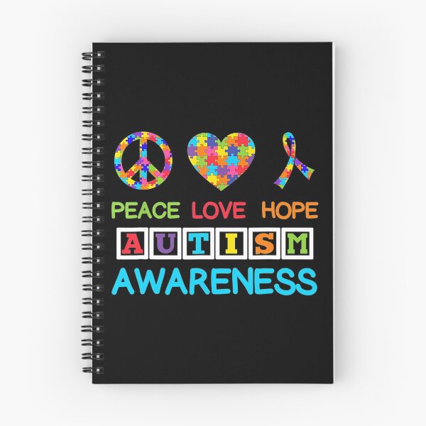 Item preview, Peace Love Hope Heart Ribbon Puzzle Autism Awareness Day designed and sold by DominicIHolland.