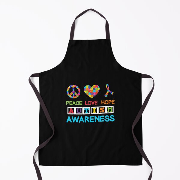 Item preview, Peace Love Hope Heart Ribbon Puzzle Autism Awareness Day designed and sold by DominicIHolland.