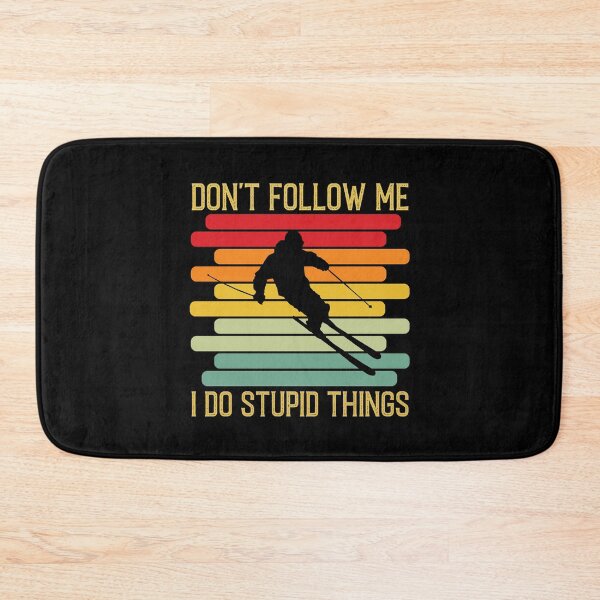 Item preview, Don't Follow Me I Do Stupid Things Funny Vintage Skiing Snowboarding Gift designed and sold by Creative Angel.