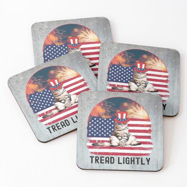 Item preview, tread lightly says patriotic cat designed and sold by whitedove457.