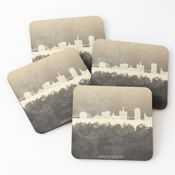 Item preview, Davenport Iowa Skyline designed and sold by ArtPrints.