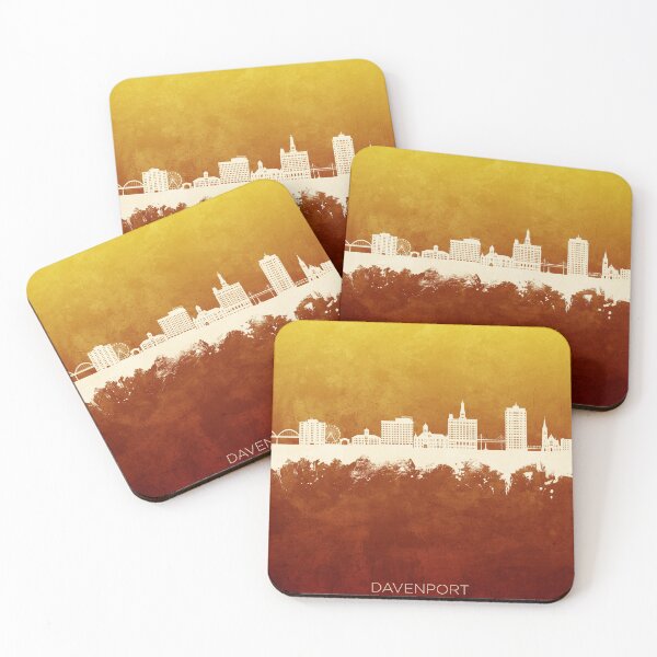 Item preview, Davenport Iowa Skyline designed and sold by ArtPrints.