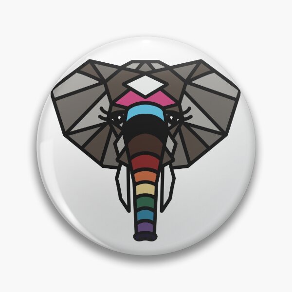 Artikelvorschau, Geometrischer progressiver Stolzelefant entworfen und verkauft von zhdezigns.