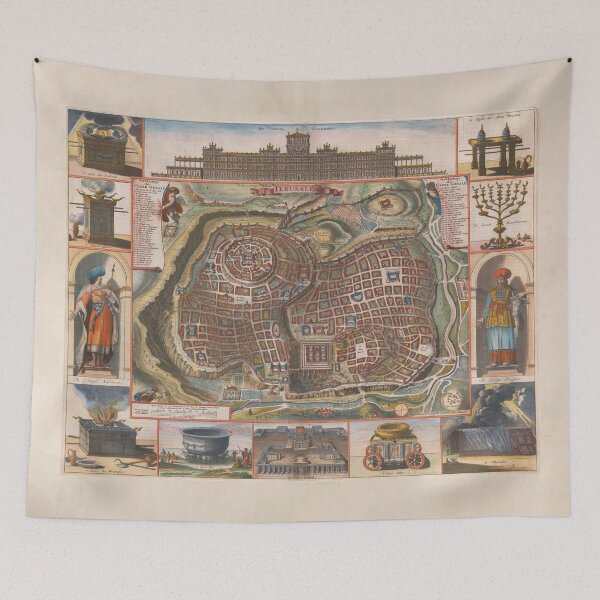 Item preview, Vintage Map of Jerusalem Israel (1690) designed and sold by BravuraMedia.