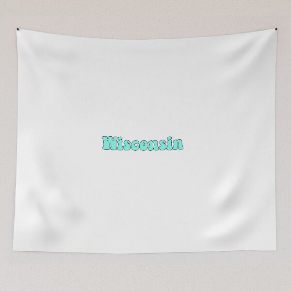 Item preview, Neon Blue Wisconsin design designed and sold by MaryamssShop.