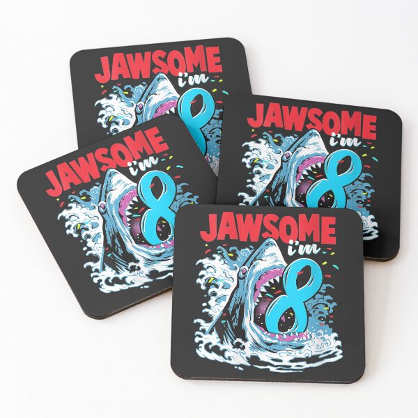 Artikelvorschau, Womens Kinder 8. Geburtstag Shark 8 Jawsome Achtjähriges Geburtstagsgeschenk T-Shirt mit V-Ausschnitt entworfen und verkauft von BeulahHoppe.