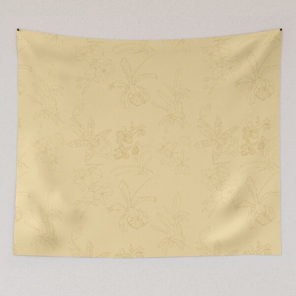 Item preview, Orchid pattern in old-yellow and brown designed and sold by Breurs.