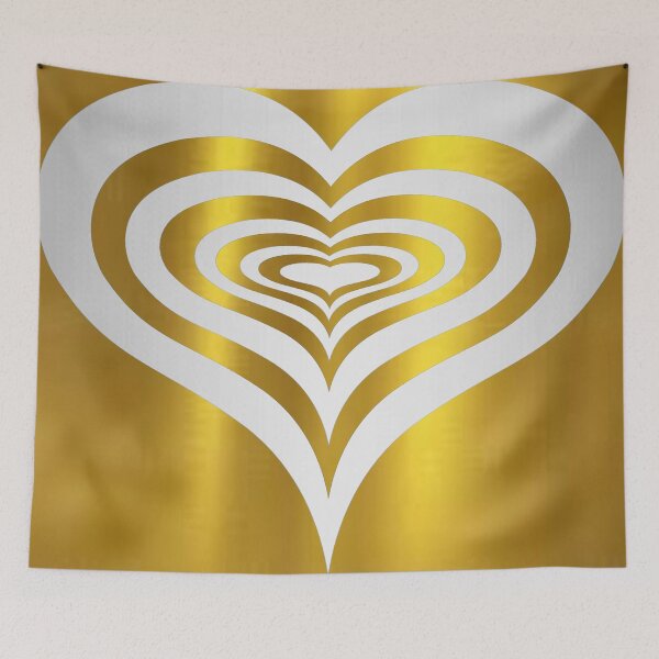 Item preview, shiny gold and silver hearts designed and sold by nigejohn.