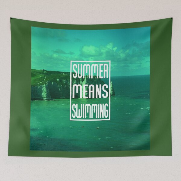 Item preview, Summer means swimming (green)  designed and sold by lazarosdesign.