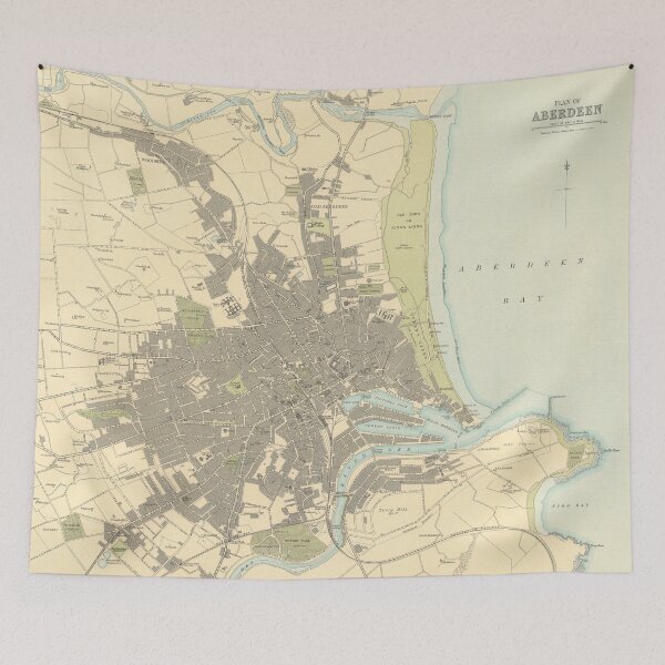 Item preview, Vintage Aberdeen Scotland Map (1912) Vintage Scottish City of Aiberdeen Atlas designed and sold by BravuraMedia.