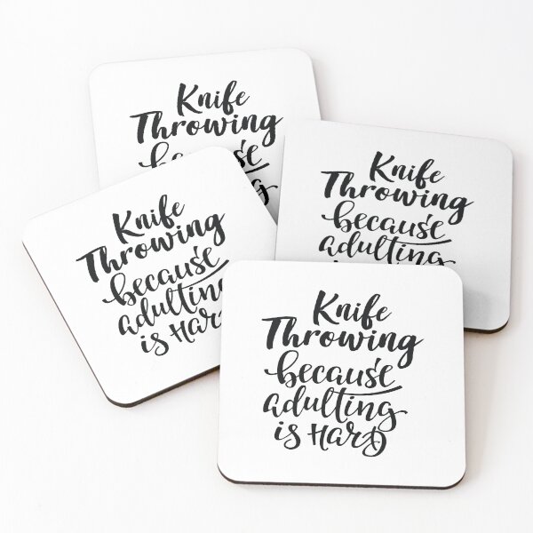 Item preview, Knife Throwing Because Adulting Is Hard designed and sold by FiveNiches.