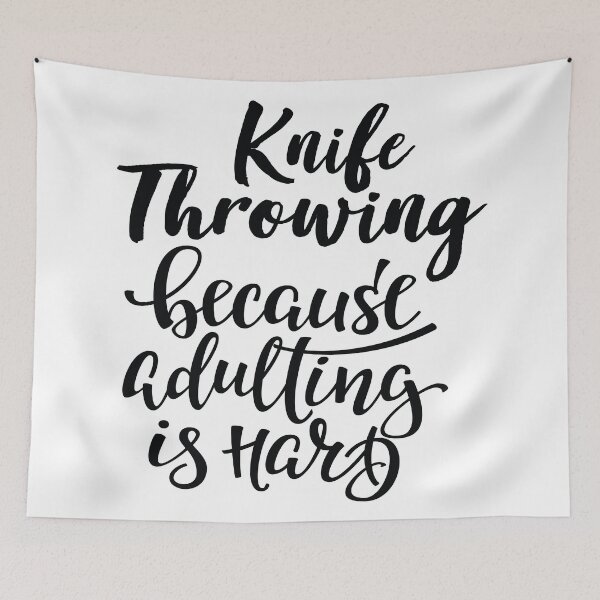 Item preview, Knife Throwing Because Adulting Is Hard designed and sold by FiveNiches.