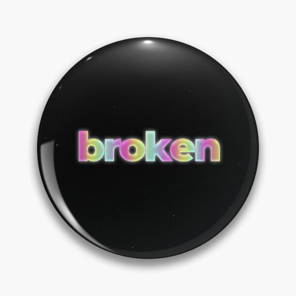 Item preview, Broken l Holographic Unicorn Skin Text l Lund Song Lyrics designed and sold by AntiSociety.