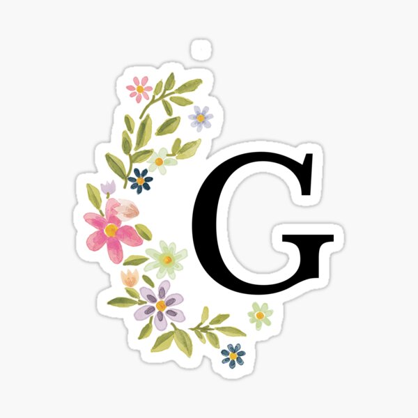 Letra decorativa floral - Papermint