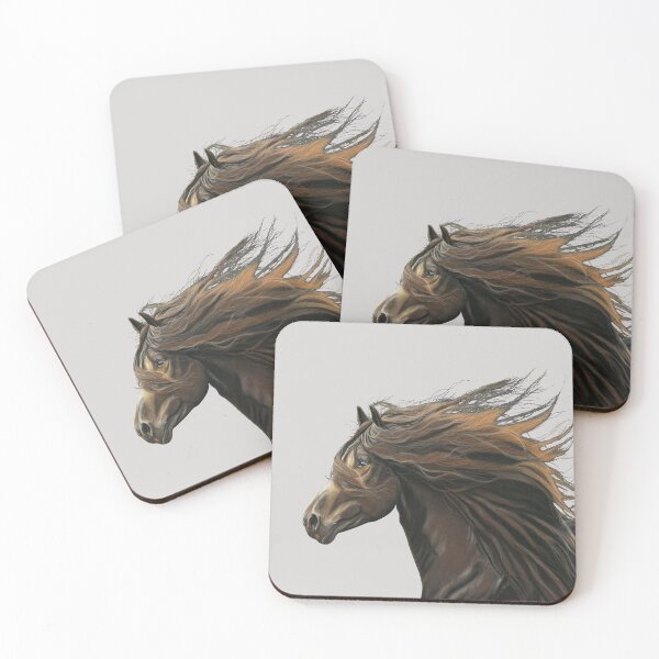 Item preview, Beautiful Horse art grey background - Equestrian art - horse lover designed and sold by IslesArt.