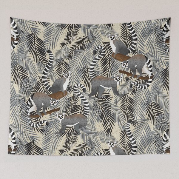 Item preview, Lemurs & Palm Fronds designed and sold by Pamelandia.