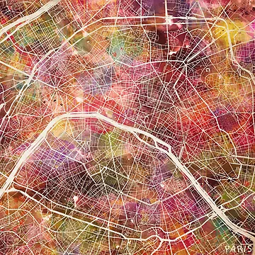 Artwork thumbnail, Paris map by MapMapMaps