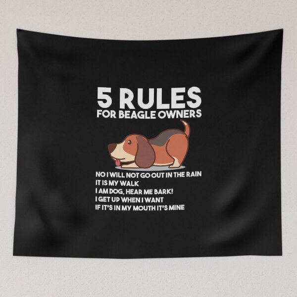 Item preview, 5 Rules For Beagle Owners I Am Dog Hear Me Bark My Walk designed and sold by Nessshirts.