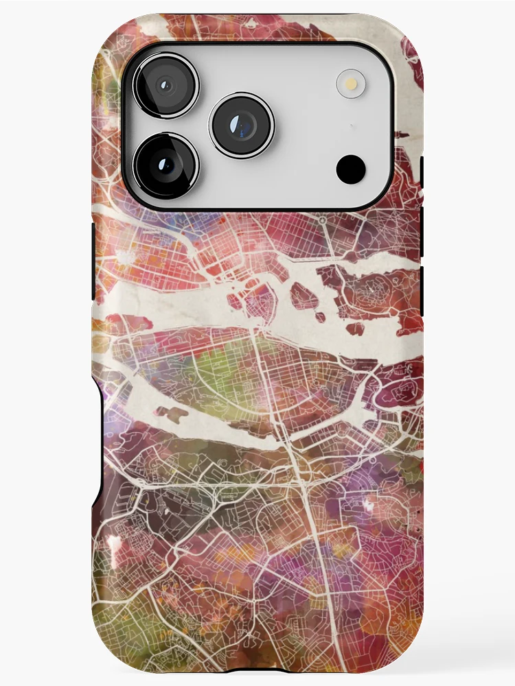 Thumbnail 1 of 4, iPhone Case, Stockholm map designed and sold by MapMapMaps.