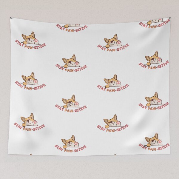 Item preview, Stay Paw-sitive (Dog Pun Design) designed and sold by Martin Sap.