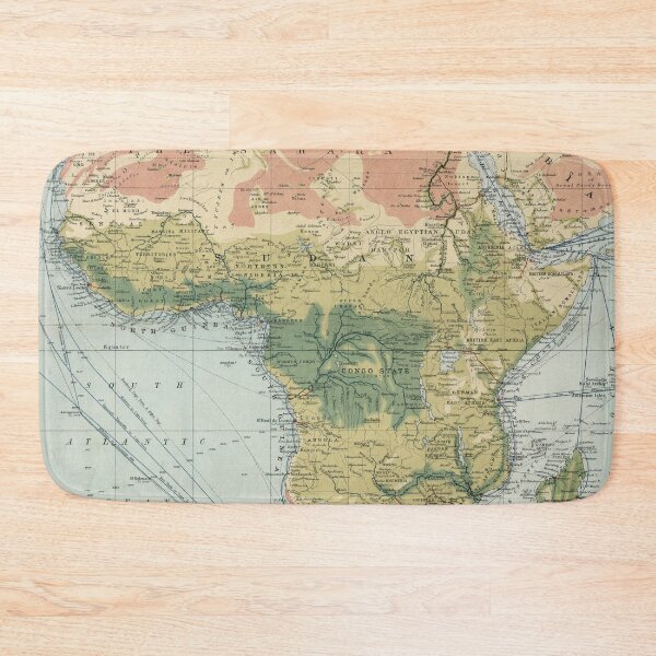 Item preview, Vintage Africa Commercial Shipping Routes Map (1907) Vintage African Ports Atlas designed and sold by BravuraMedia.