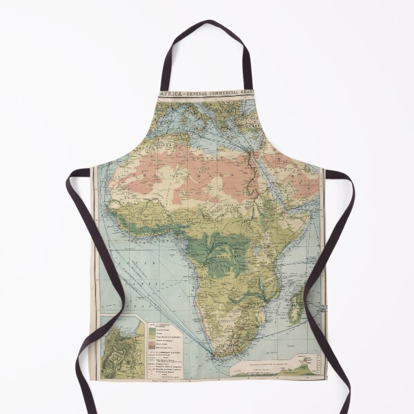 Item preview, Vintage Africa Commercial Shipping Routes Map (1907) Vintage African Ports Atlas designed and sold by BravuraMedia.