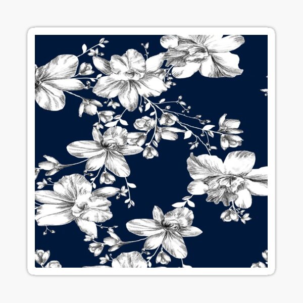 Item preview, Blue flowers design designed and sold by ThatFunnyMeme.
