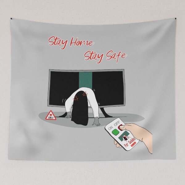 Item preview, covid19 Lockdown_Sadako Stay home & stay safe designed and sold by jessie848v.