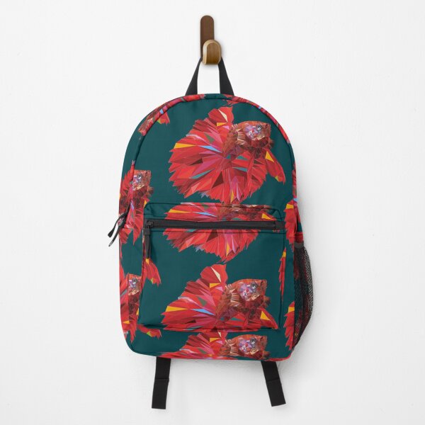 Item preview, Low polygon art of red Siamese fighting fish. designed and sold by MOLZart.