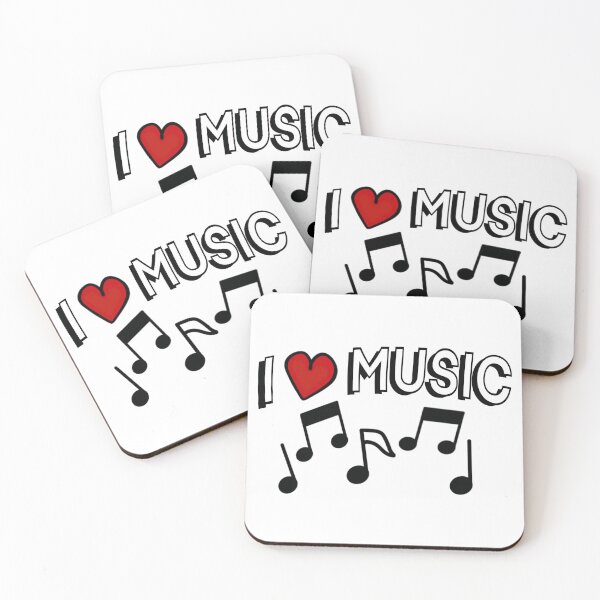 Item preview, I love Music - White designed and sold by BusyMonkeys.