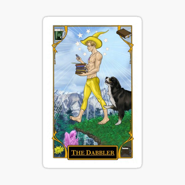 The Dabbler - The Fool Card remake from The Dabbler's Guide to Witchcraft by Fire Lyte Sticker