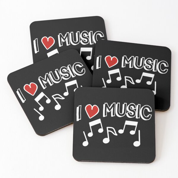Item preview, I love Music - Black designed and sold by BusyMonkeys.