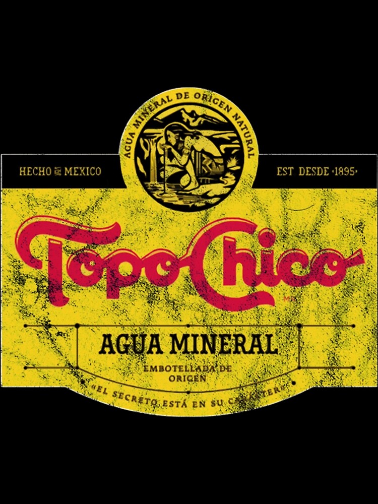 Lámina metálica «Camiseta clásica Topo Chico agua mineral logo