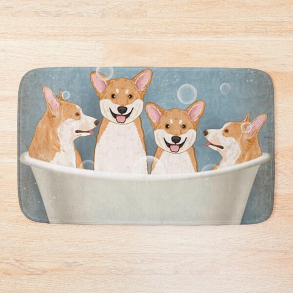 Item preview, White Dog Corgi Bath Soap Wash Your Paws designed and sold by lianabrews.